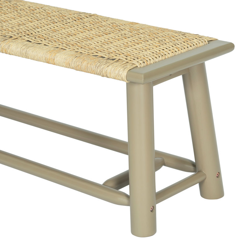 59 Inch Indoor And Covered Outdoor Bench, Modern Style, Seating, Solid Wood Legs, Easy To Move Comfortable, Gold
