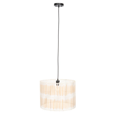 Fareholm Single Light Rattan Dimmable Pendant