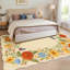 Tapis lavable à la machine Floarl avec envers en caoutchouc pour le salon Tapis antidérapant moderne pour la salle de jeu-892096819