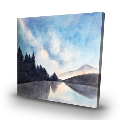 Lakeview by night - 32"x32" art on canvas