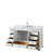 Deborah 60'' Single Bathroom Vanity with Marble Top-23113263-80209533