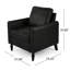 Chaise moderne avec housse en microfibre et structure courbée contemporaine pour la vie - profil bas, élégant, noir