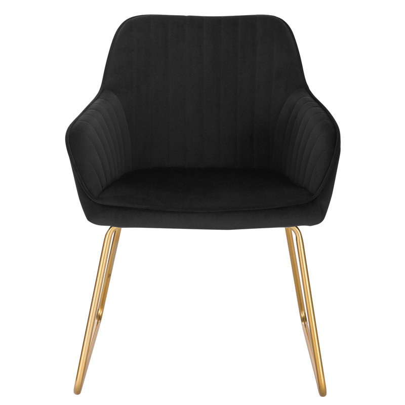 Renard Upholstered Dining Chair, Black
