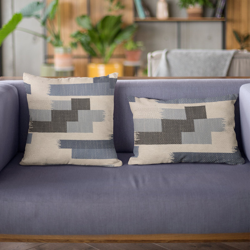 Coussin rayé blocks, 20" x 30"