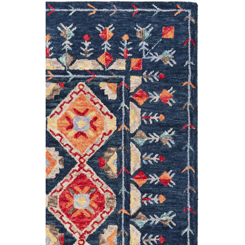 Tapis oriental en laine touffeté à la main Vahakn, Tapis de couloir 2 pi 3 po x 8 pi