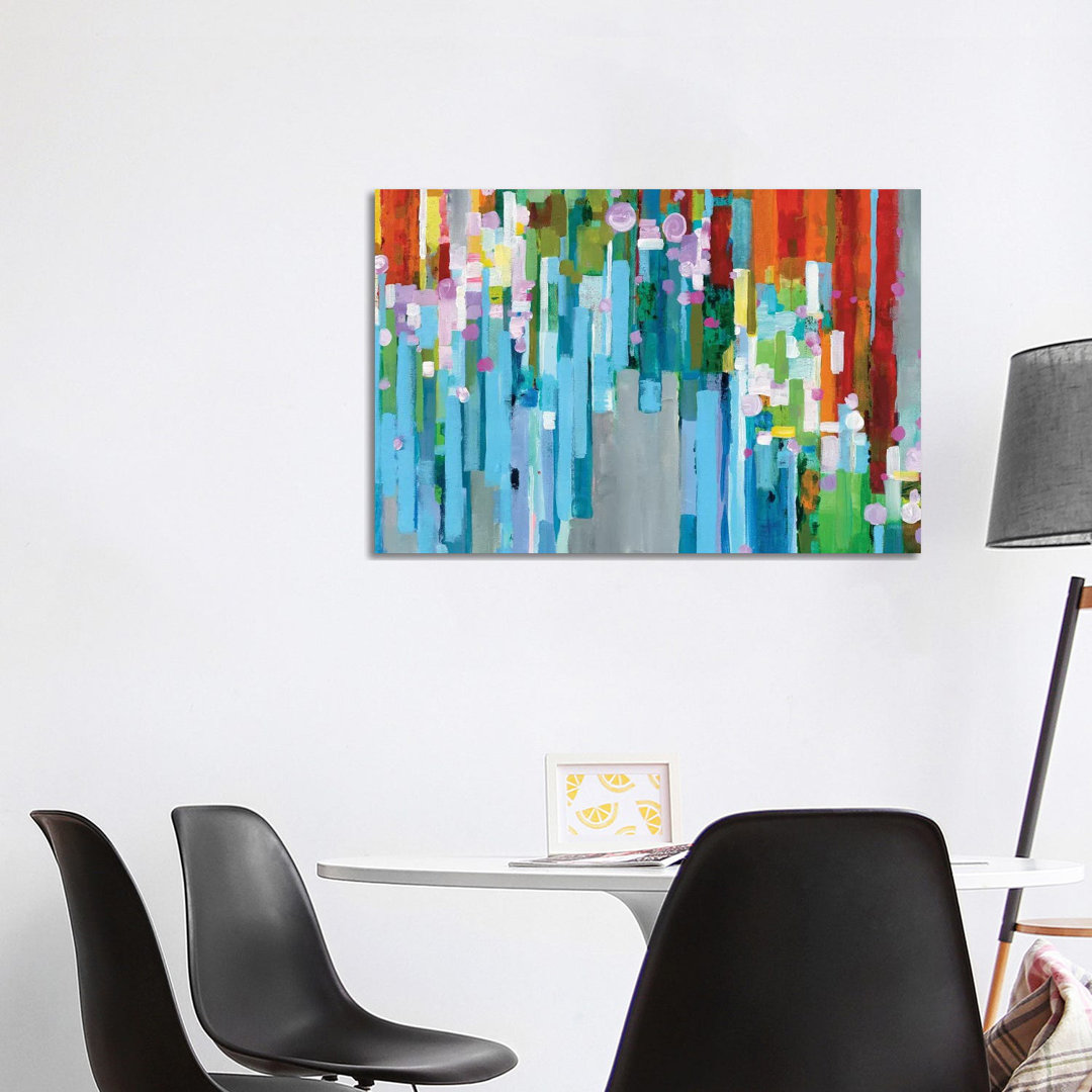 Rainbow Of Stripes In Zoom von Danhui Nai - Gallery-Wrapped Canvas Giclée on Canvas