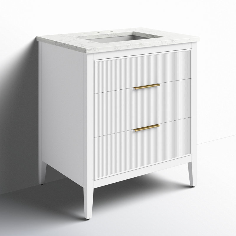 Emma 30" W Single Vanity, White