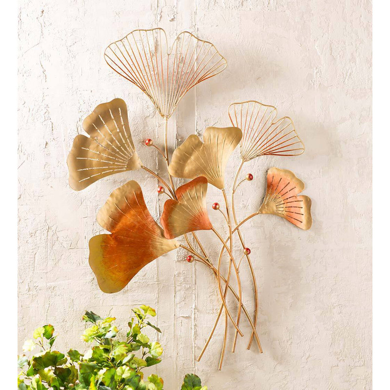 Décoration murale feuilles de ginkgo
