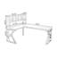 Bureau en fer massif en forme de L brun noyer + noir-295264835-295264837