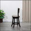 Tabouret pivotant à dossier et à lattes à hauteur de comptoir 24 po, siège en tissu-1470185932-1470185935