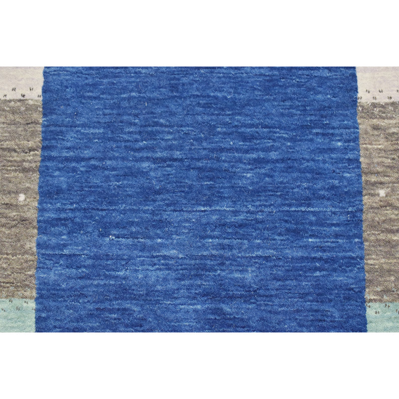 Handmade Wool Striped Area Rug, Runner 2'6" x 12'