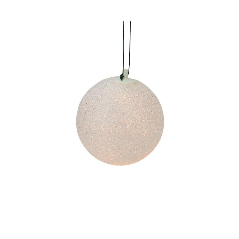 Décoration de Noël pour patio 7 "éclairée scintillante, Blanc