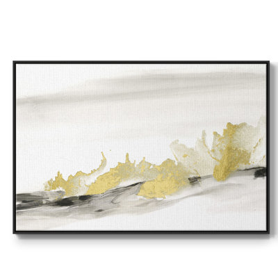 Toile tendue avec cadre doré Gold on the Horizon II