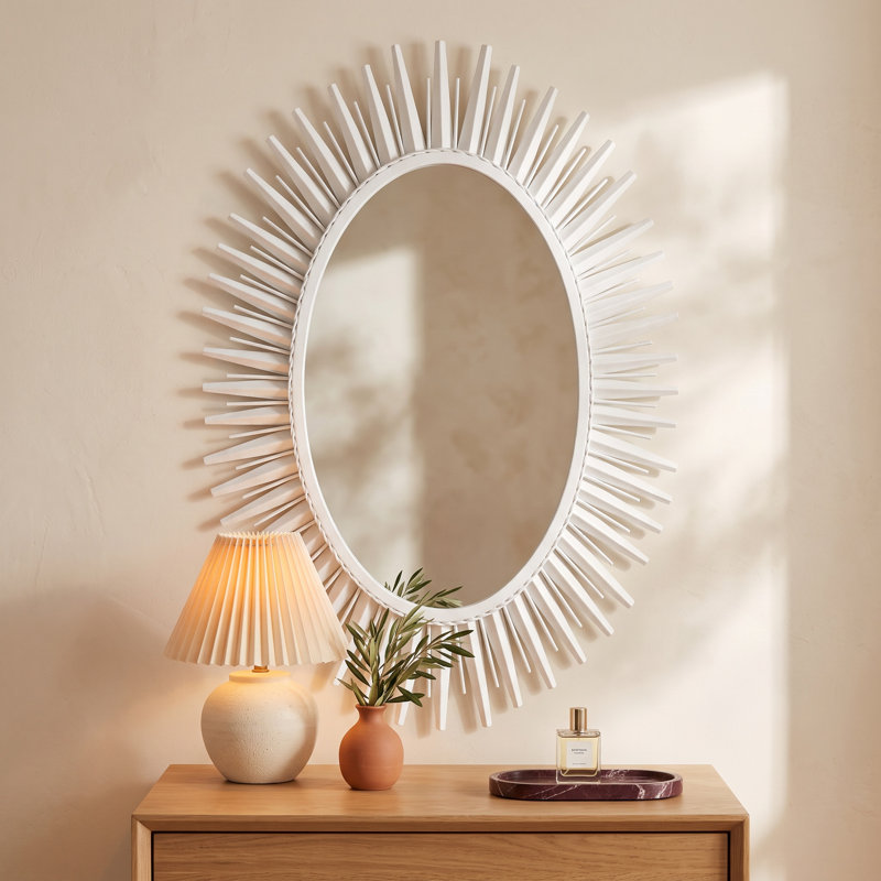 Metal Oval Wall Mirror