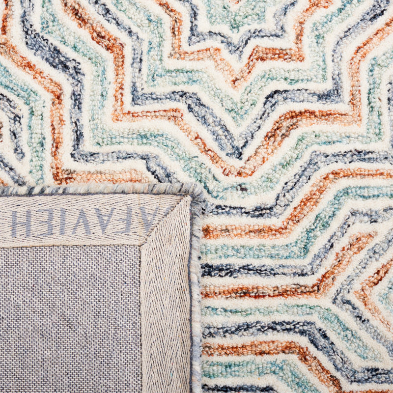 Daly Hand Tufted Wool Geometric Rug, Rectangle 5' x 8'