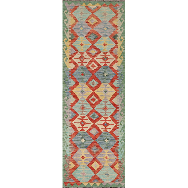 Tapis de couloir géométrique Kilim