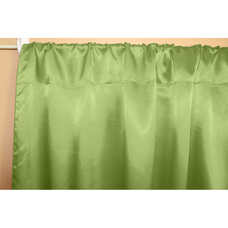 Panneau de rideau semi-transparent en polyester Dafni, L 58 po x L 120 po, Vert lime
