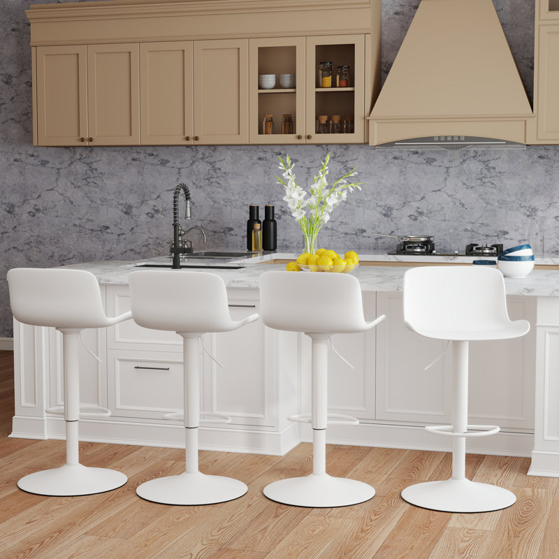 Tabouret de bar Beora, 4, Blanc