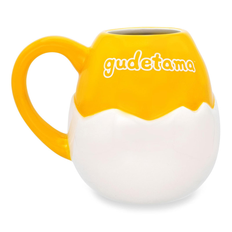 Tasse sculptée en céramique Sanrio Gudetama | Peut contenir 20 onces