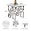 White Faux Marble And Silver End Table With Mirrored Chrome Metal Geometric Base