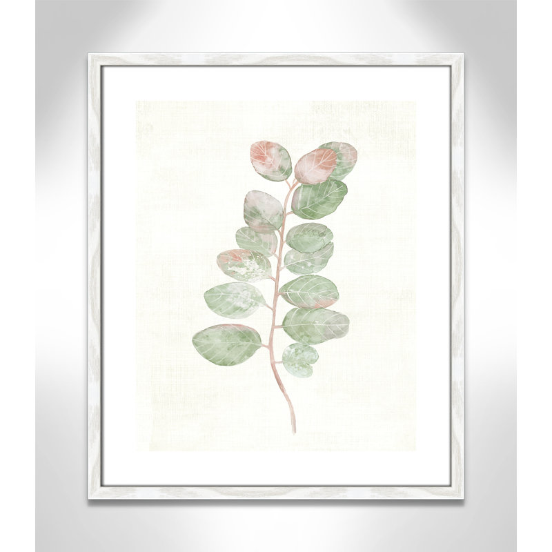 «Florida Leaves II», reproduction d'art, Papier avec cadre en bois blanc, H 25,5 po x l 21,5 po x P 0,75 po