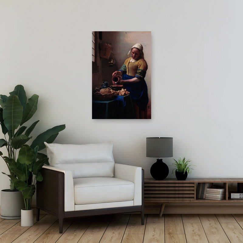 «The Milkmaid», impression murale contemporaine classique, H 36 po x l 24 po