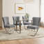 Geneva Upholstered Dining Chairs with Metal Base-945545812