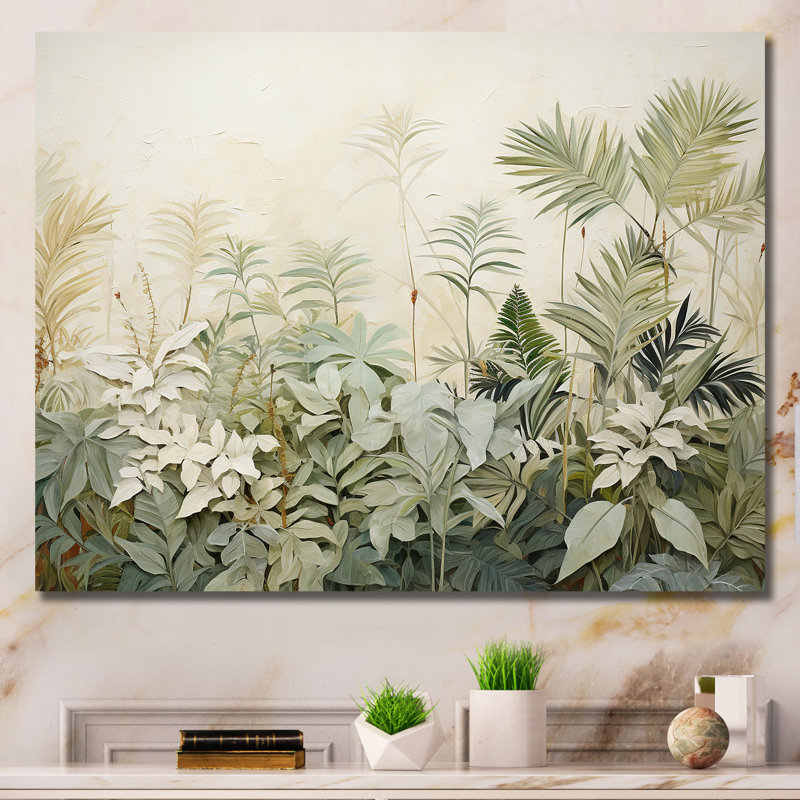 Paysage rétro de la jungle I - art mural jungle, Toile tendue, H 24 po x l 32 po