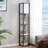 Catara 64.2'' Black LED Dimmable Column Floor Lamp with Shelves
