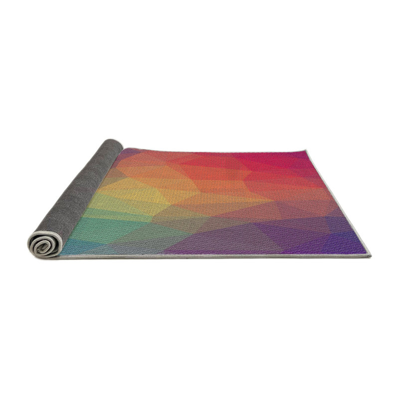 Tapis décoratif orange Rackley, Rectangle 7 pi x 9 pi