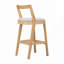 Ensemble de 2 tabourets de bar Jasper, finition naturelle et revêtement beige-1077258827