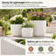 Ensemble de jardinières d'extérieur de 3 tailles American Style MGO, léger et empilable pour patio / jardin-303704317