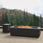 Foyer d'extérieur rectangulaire au propane avec ensemble de conversion au gaz naturel Lanesboro par Real Flame
