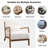 26" Wide Mid Century Upholstered Solid Wood Accent Chair With Pillow