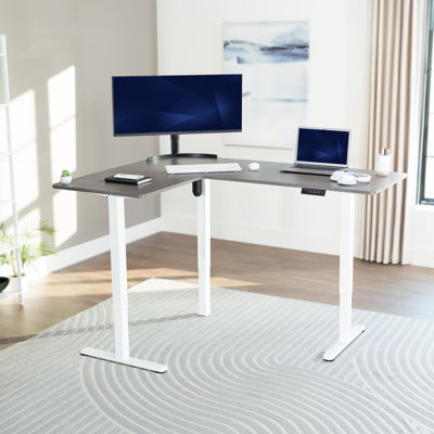VIVO Electric Corner Desk, L-Shaped Workstation