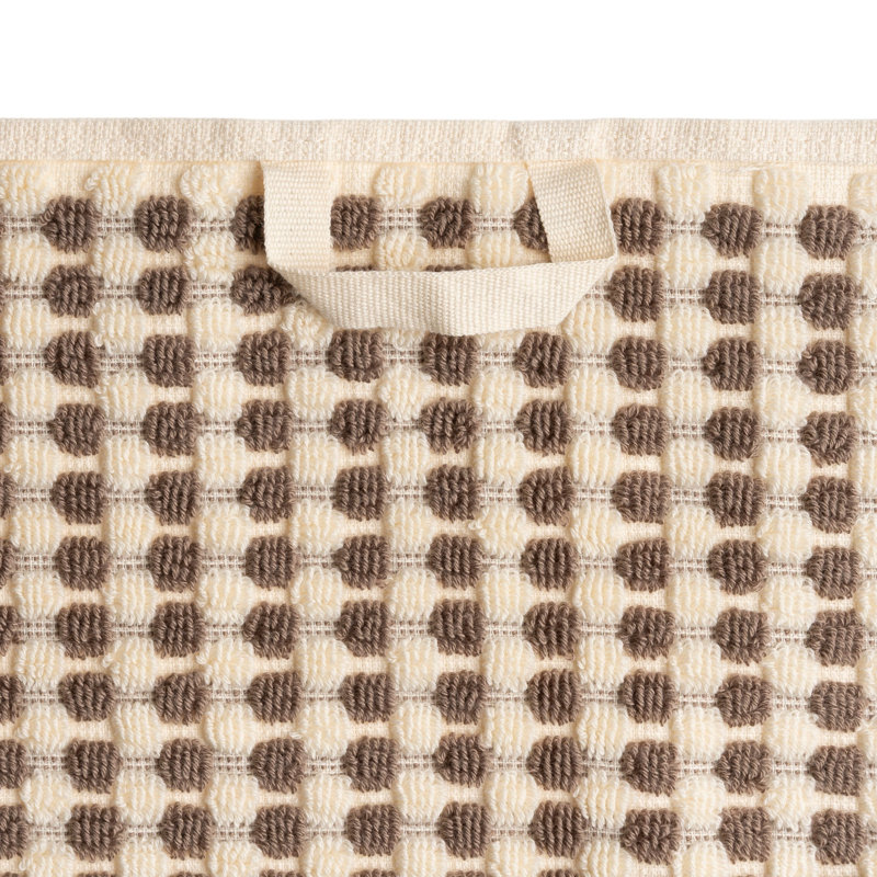 Ensemble de serviettes essuie-mains Dots, Brun taupe