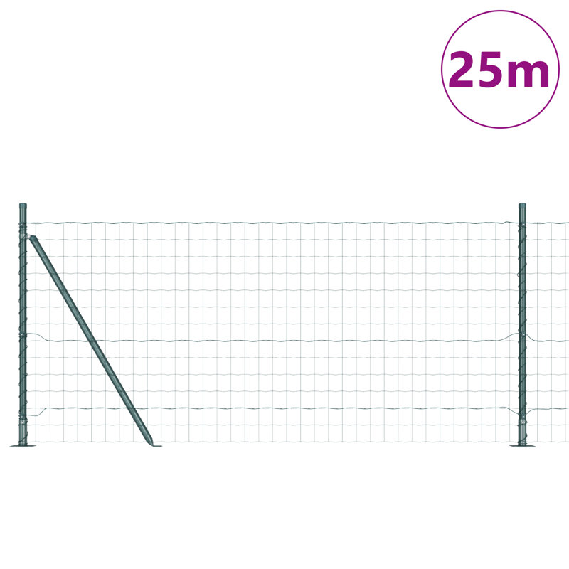 Powder-Coated Steel Border Fencing, 100 x 2500 x 0.2 cm