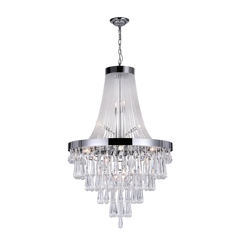Bartelt 17 - Light Dimmable Empire Chandelier, Clear