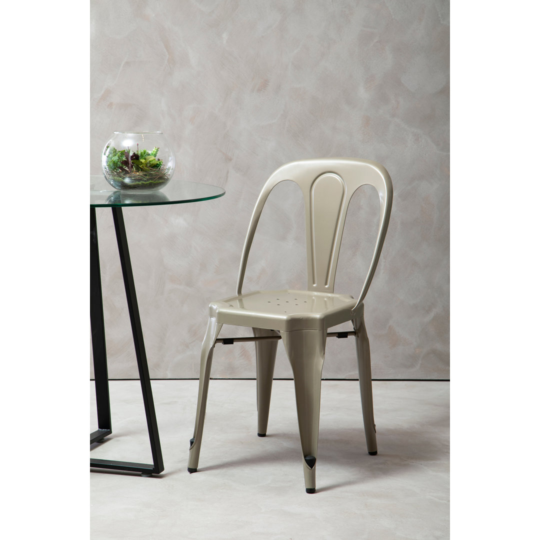 Canina 45cm H Metal Slat Back Stacking Side Chair
