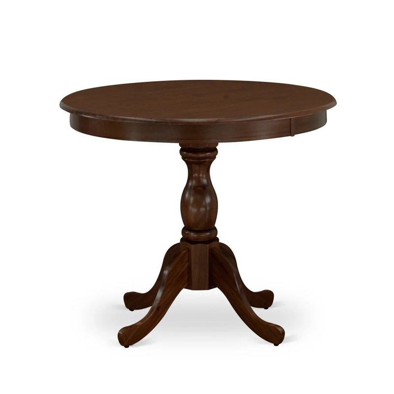 3 Piece Dining Table Set Includes 1 Dining Room Table and 2 Mahogany Wooden Chairs with Double X-Back - Mahogany Finish