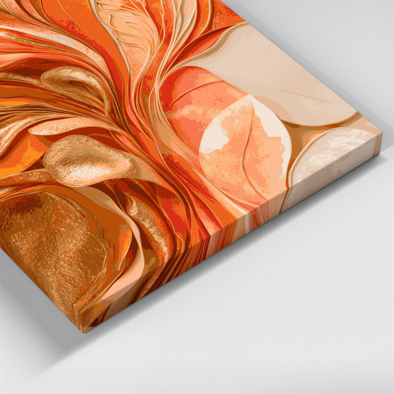 Art mural abstrait aquarelle sur toile brune, H 16 po x l 16 po