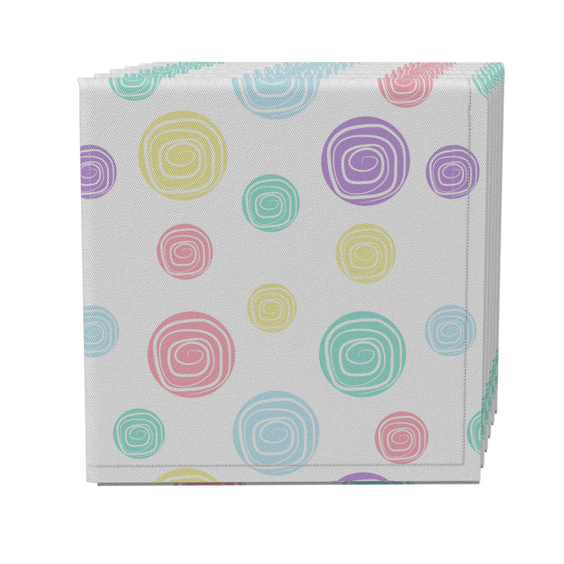 Cotton Twill Polka Dots Square Napkin