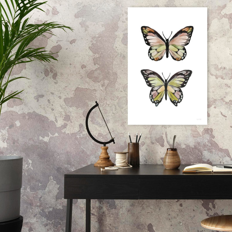 Papillons d'été, art contemporain de papillons, H 24 po x l 16 po