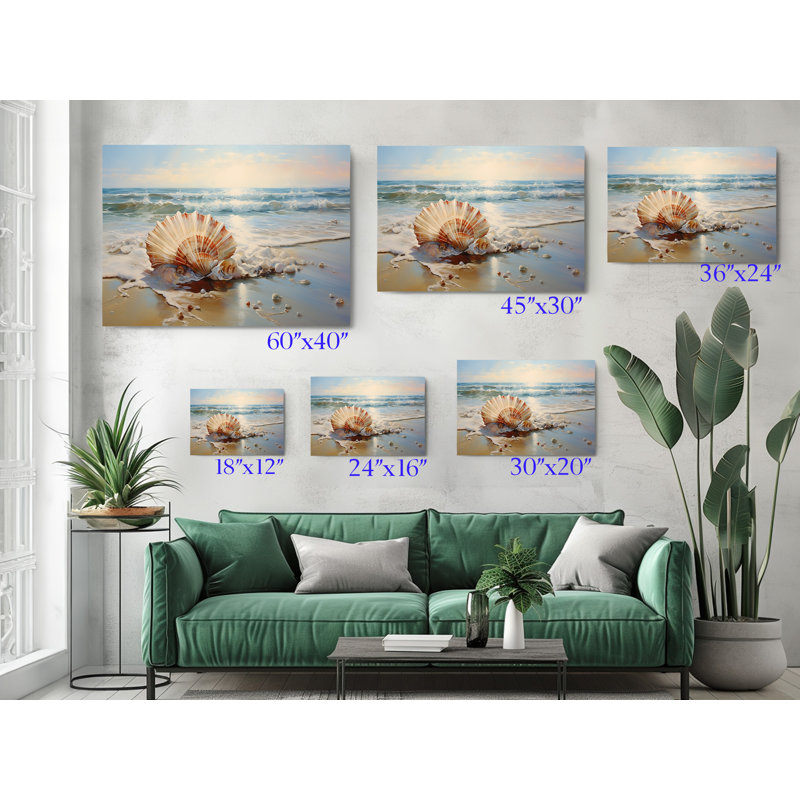Impression sur toile de peinture à l'huile d'un coquillage, décoration murale moderne pour la maison et le bureau