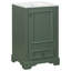 Meuble-lavabo de 20 po avec lavabo en céramique, porte à fermeture en douceur, tablette ajustable en forme de U, tiroir de compartiment et support de porte, style moderne, conception peu encombrante-121708444
