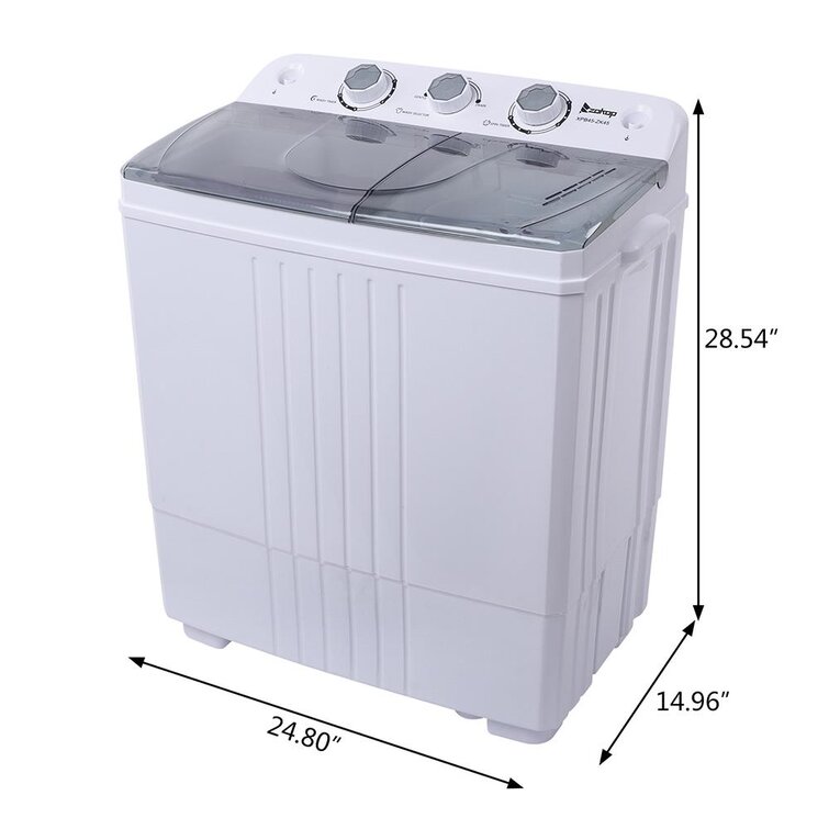 Costway 5.5 lbs. 0.6 cu. ft. Top Load Washer Portable Mini Compact