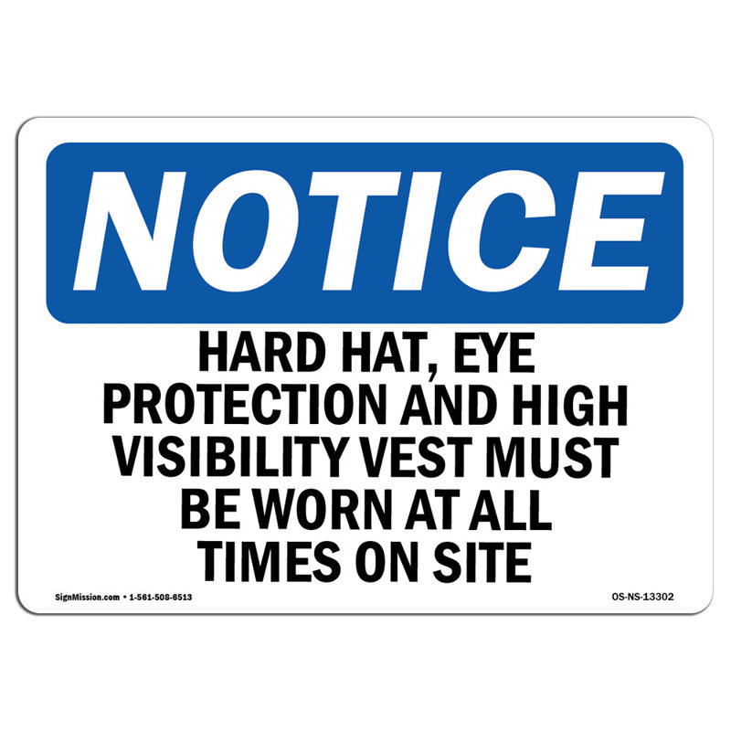 Casque de protection pour les yeux et panneau haute visibilité