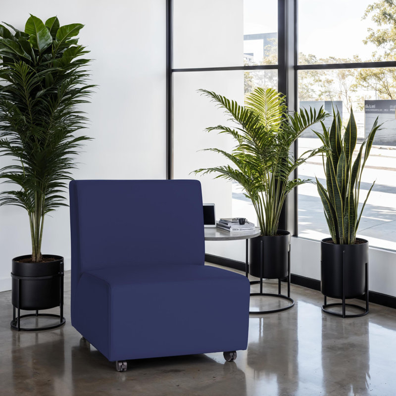 Fauteuil mobile rembourré Pro Series - noir, Bleu