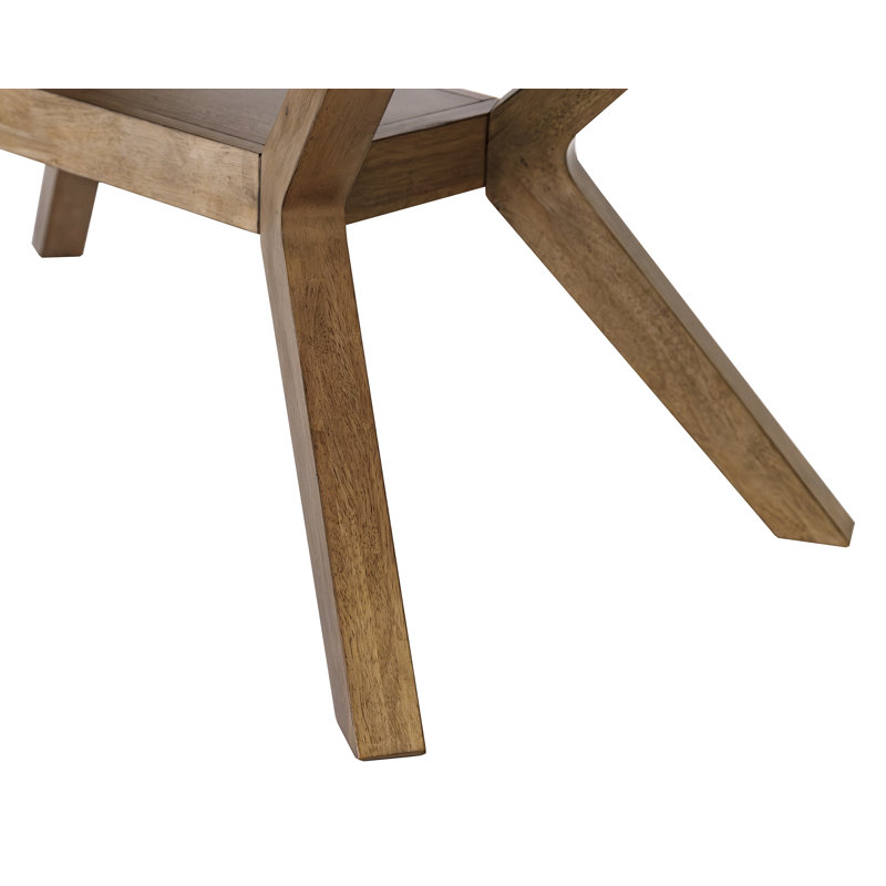 Mohorn Mid-Century Modern Wood Rectangular Extension Kitchen Dining Table and Chairs, Brown, 7