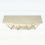 Console rétro avec structure en bois, pieds romains tournés-998082841